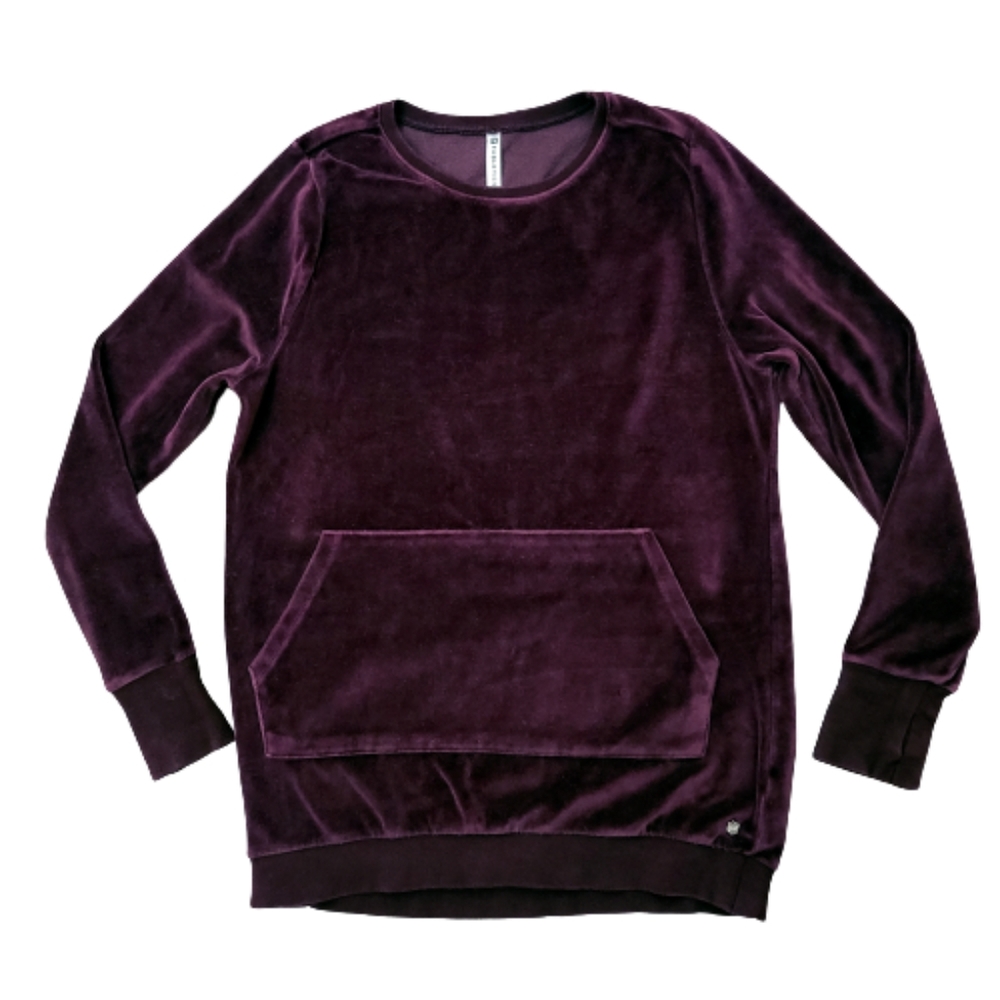 Fabletics Velour Pullover Pocket Sweatshirt Size Small